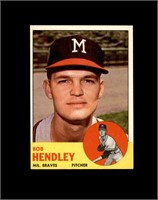 1963 Topps #62 Bob Hendley EX to EX-MT+