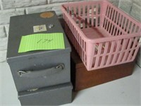 Two locking steel boxes