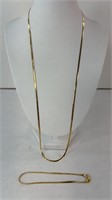 18 KT GOLD MATCHING BRACELET & NECKLACE