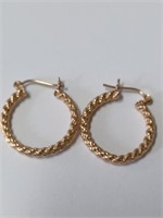 Marked and Tested 14K Hoop Earrings- 2.0g