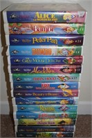 (15) Vtg Disney VHS Movies - ALL Black Diamond