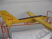 Huge Handmade Stroh's Beer Plane