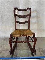 Rosewood Cane Seat Rocker Circa 1840s
