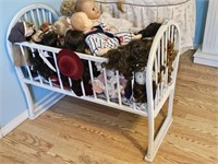 DOLL CRADLE AND DOLLS ALL FOR 1 MONEY