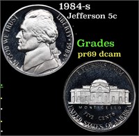 Proof 1984-s Jefferson Nickel 5c Grades GEM++ Proo