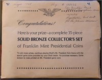 Bronze Presidential Coin Set