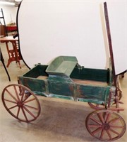 Antique Child's Hand-Drawn Buckboard Wagon