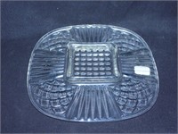 Vintage Glass Square Small Dessert Plate