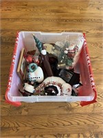 Tote of Miscellaneous Christmas Items