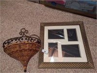 Basket Wall Pocket & Large Picture Frame