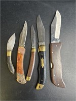 5 vintage pocket knives