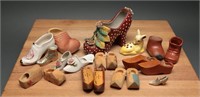 Collection of Japanese Porcelain & Wooden Shoes