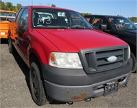 2007 FORD F150 PICKUP 4X4  **NO COOLANT** RED