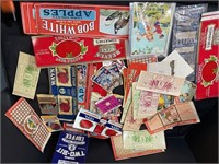 HUGE Lot Paper Advertising Labels For Crate & Food