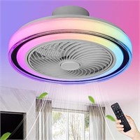DAHUICFL Bladeless Ceiling Fan with Light Flush