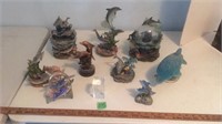 Dolphin figurines (need cleaned)