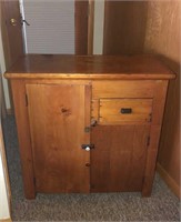 Solid Wood Vintage Cabinet with Drawer