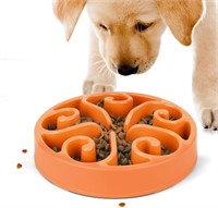 JASGOOD Slow Feeder Dog Bowl  F-Orange