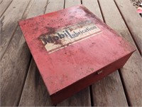 Vintage mobile oil metal box