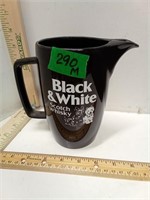 Black & White Scotch Whiskey Pitcher