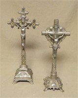 Silver Tone Altar Crucifixes.