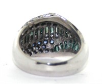 4.28 Ct Blue Diamond & Sapphire Diamond 14K Ring