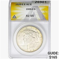 1926-D Silver Peace Dollar ANACS AU55