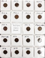 Coin 19 Lincoln Key Day Cents and Indian Cents