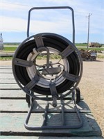 Hose reel with hose on wheels