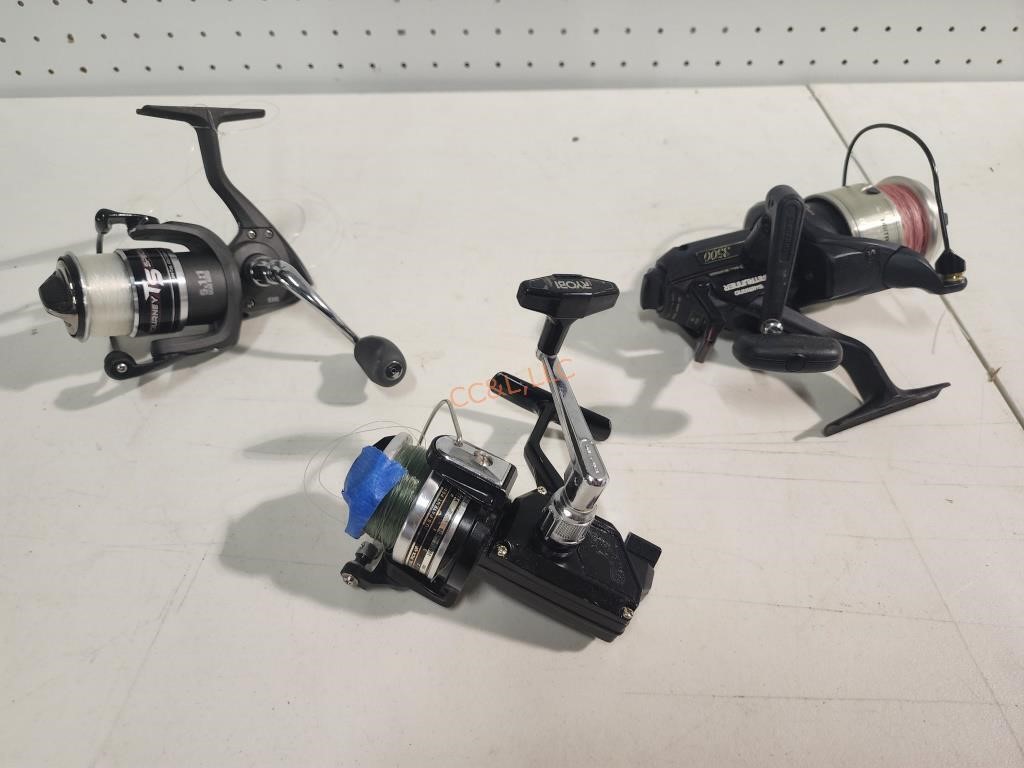 3 Fishing Reels Ryobi, Tourney Special, Shimano