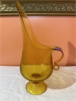 Mitch Century Art Glass Pitcher/Vase