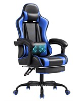 Back Massage Gaming Chair with Footrest