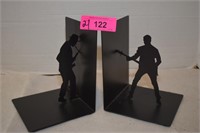 Saxophone & Guitar Player Bookends