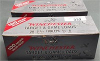 200 rnds Winchester 20 ga Shotshells