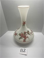 Floral Painted Glass Vase