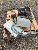 D lot of misc. electrical, fuse box, interlock,