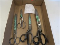 4 scissors/shears, upto 12"