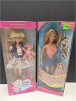 Teddy Fun Barbie & Butterfly Art Barbies in box