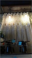 LARGE MACRAME CURTAIN DECO .NO LIGHTS WITH IT !
