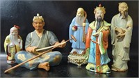 Vintage Porcelain Asian Male Figurines