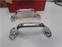 Vintage Chrome Plated Diecast Lifting Handles with