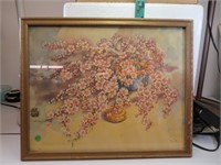 NO SHIPPING - Signed Vintage Flower Picture