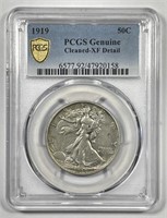 1919 Walking Liberty Silver Half PCGS XF details