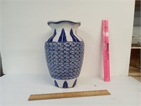 Blue and White Lattice Vase