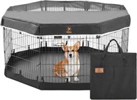 PJYuCien Foldable Exercise Metal Pet Playpen