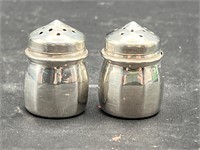 Mini tiny Sterling salt and pepper shakers