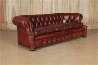 English Style Leather Chesterfield Sofa