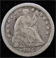 1852-O SEATED LIBERTY HALF DIME FINE