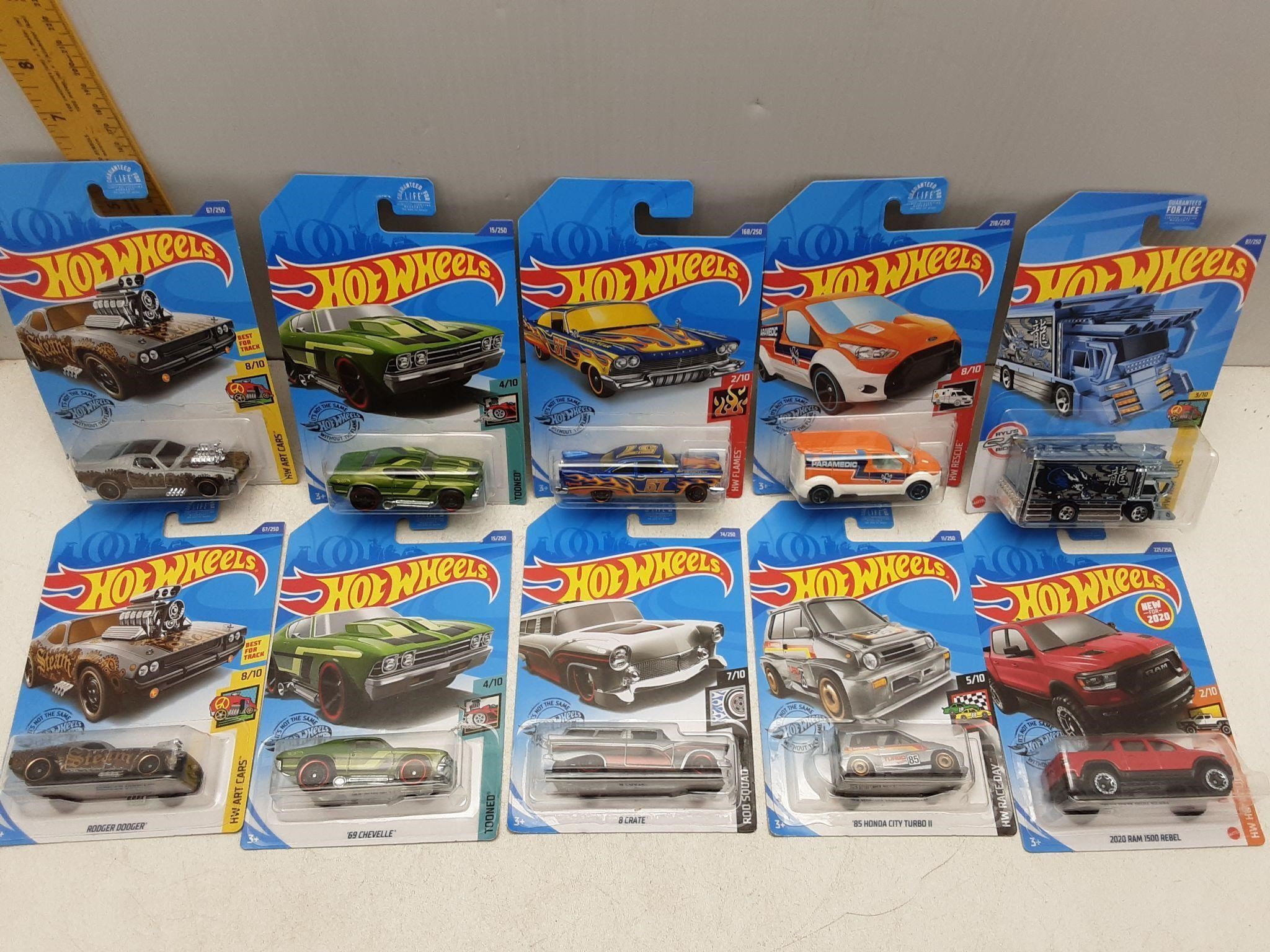 10 MISC. SEALED HOT WHEELS