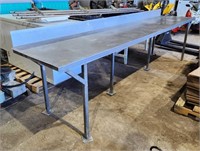 Stainless table 30"w × 12'l × 35"h